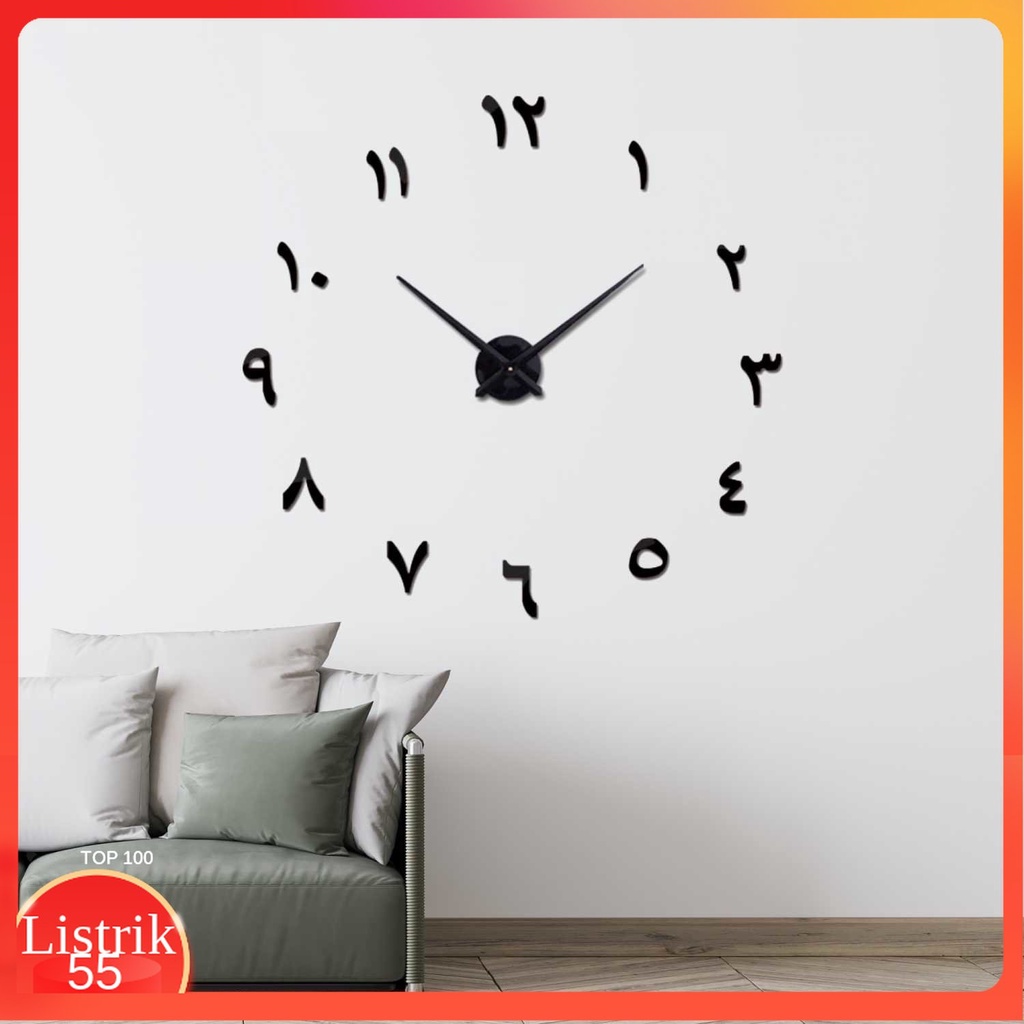 Taffware Jam Dinding DIY Giant Wall Clock Creative Design - S031