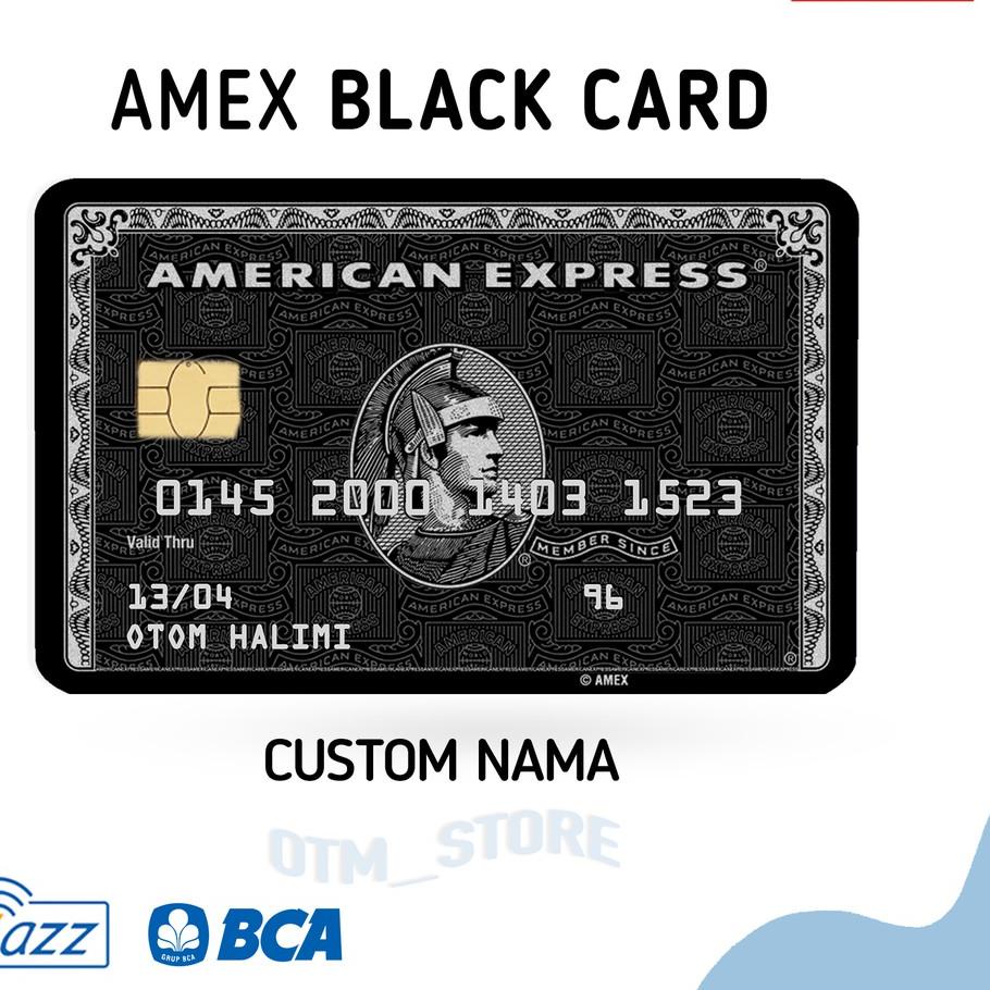 Kartu Flazz BCA Gen 2 E-money Mandiri Brizzi Design AMEX Design AMEX Custom Nama - Print 1 SISI SALD