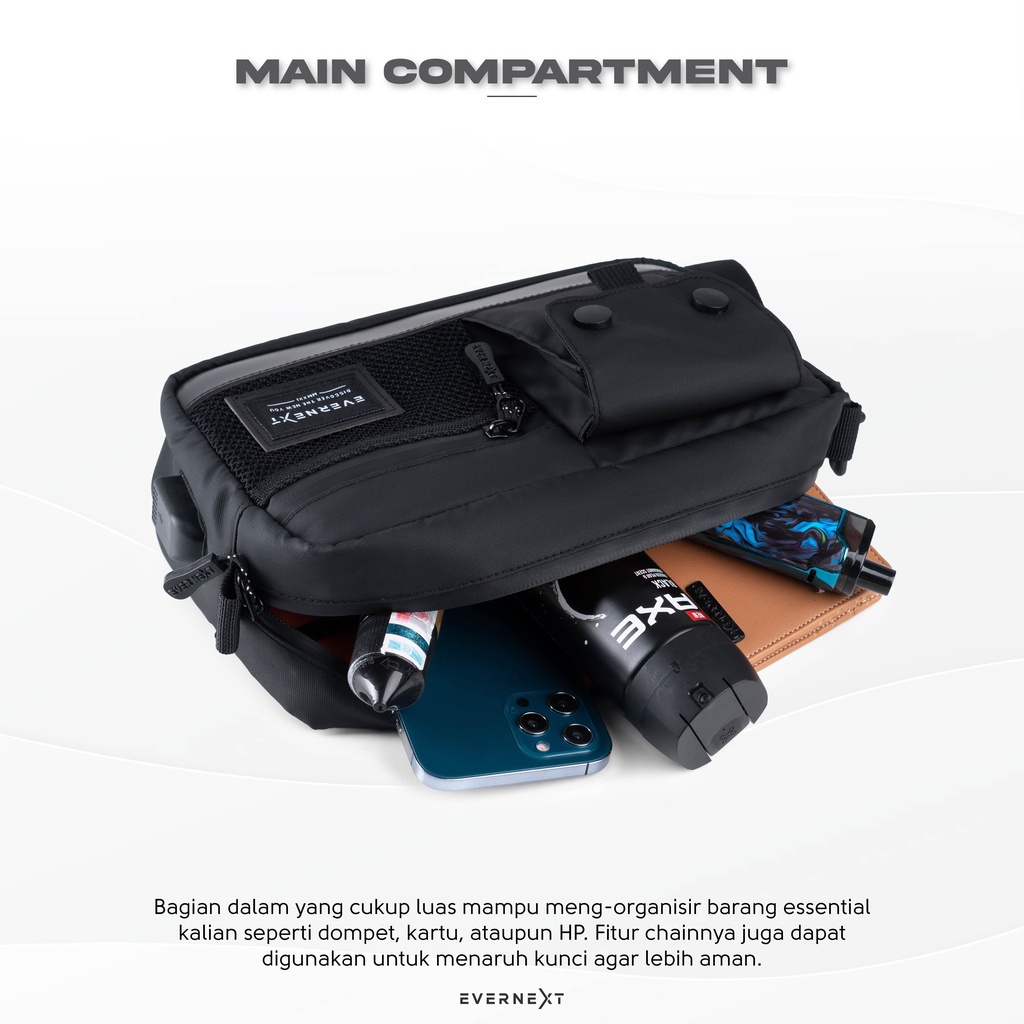 Tas Selempang Pria Anti Air Tas Samping Salempang Pria Sling Bag Distro Waterproof