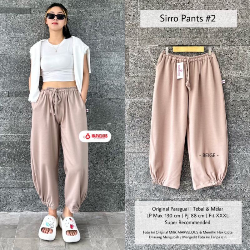 SIRRO PANTS #2 BY MARVELOUS / CELANA BAGGY WANITA MUSLIMAH / Baggy katun