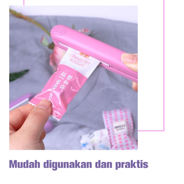 Presan Plastik Makanan / Vacum Snack Sealer / Alat Perekat Plastik Mini / Hand Sealer Plastik