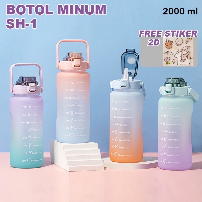 BOTOL MINUM VIRAL 2 LITER / BOTOL UNIK BOTOL LUCU 2Liter