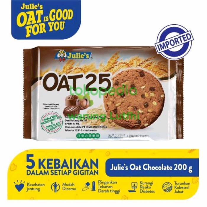 

Julie's oat 25 chocolate 200gr