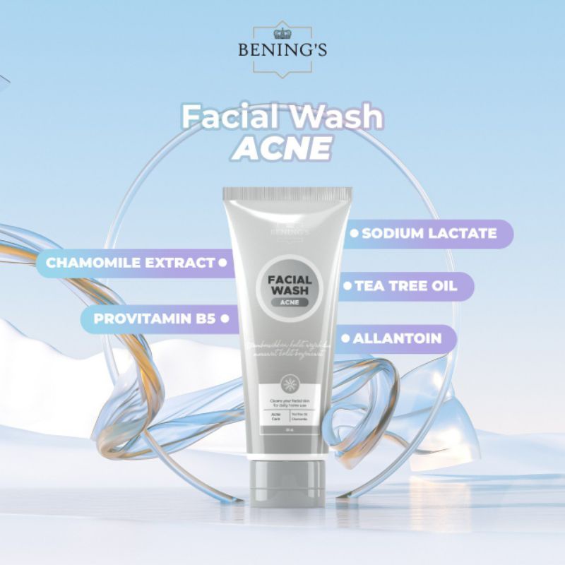 Facial Wash Acne Benings Skincare by Dr Oky Leaf Oil, Chamomilla