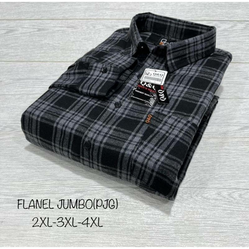 Kemeja flanel JUMBO lengan panjang -  kemeja pria lengan panjang - kemeja flanel ukuran 2XL 3XL 4XL