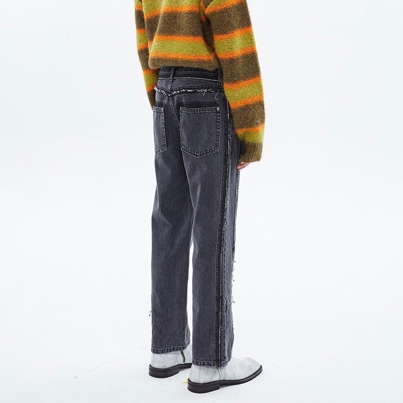 ANDERSSON BELL RE-MADE PANNEL STRAIGHT-LEG CROP JEANS ORIGINAL