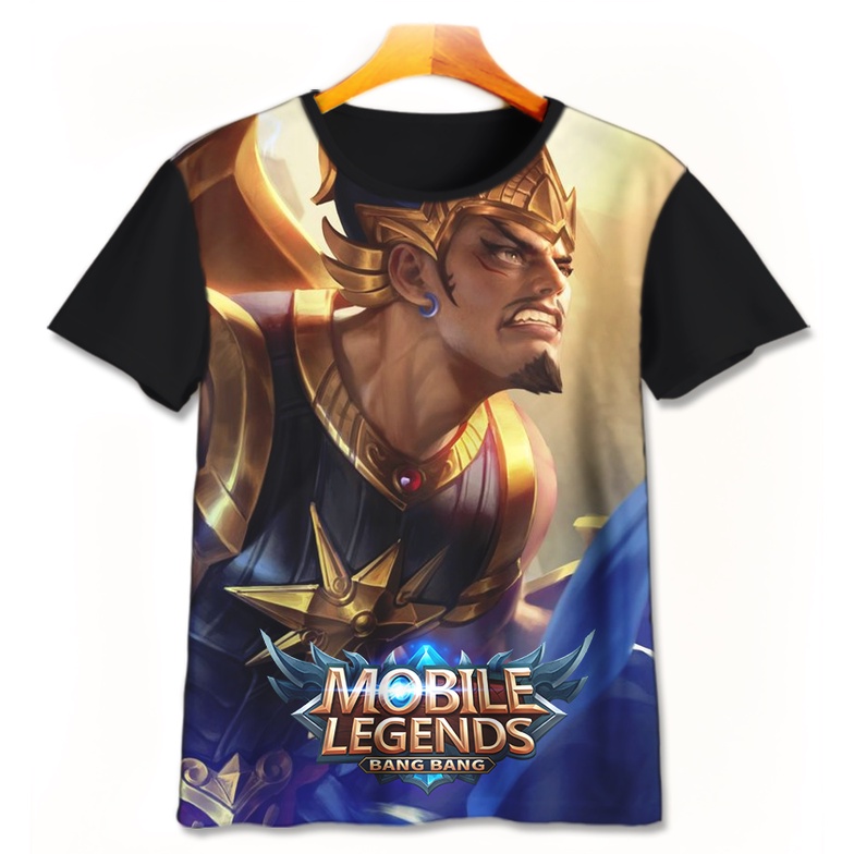 Kaos 3D Anak | Baju Printing | Kaos 3D - Kaos Mobile Legend Ml Fullprint Karakter Tank Gatot Kaca - 