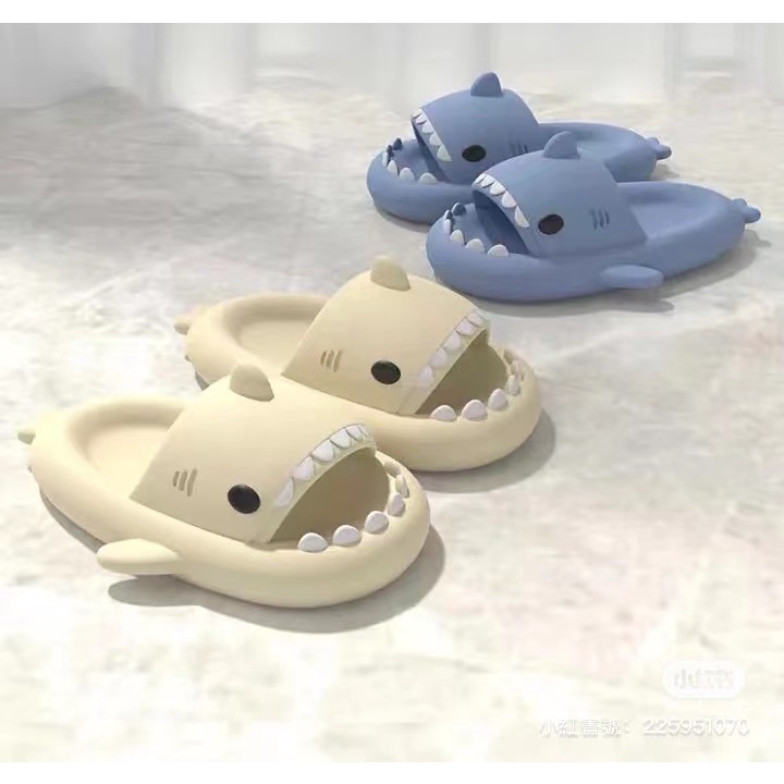 Komin Sandal Hiu Wanita Sendal Paus Dewasa EVA Sendal Shark Import Kualitas Tinggi Sandal Rumah Anti Slip Empuk Ukuran 36-41