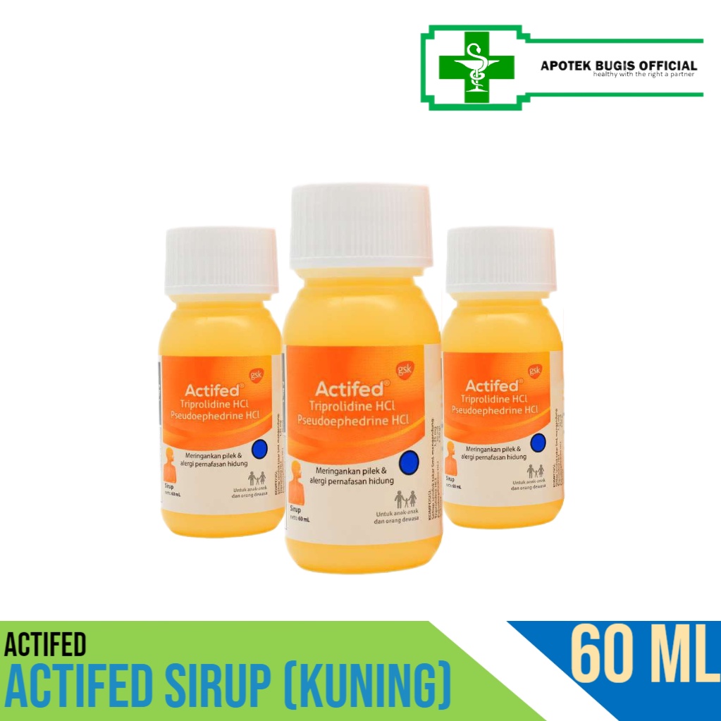 Actifed Sirup 60 ml (Kuning) Pereda batuk dan pilek