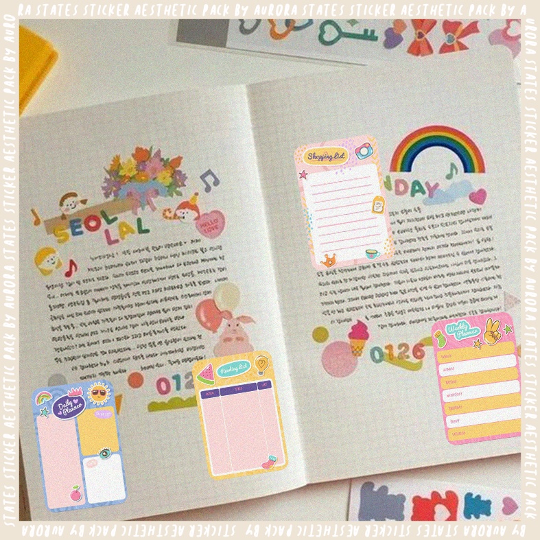 

Sticker buku journal binder notes | sticker aesthetic journal | stiker notes