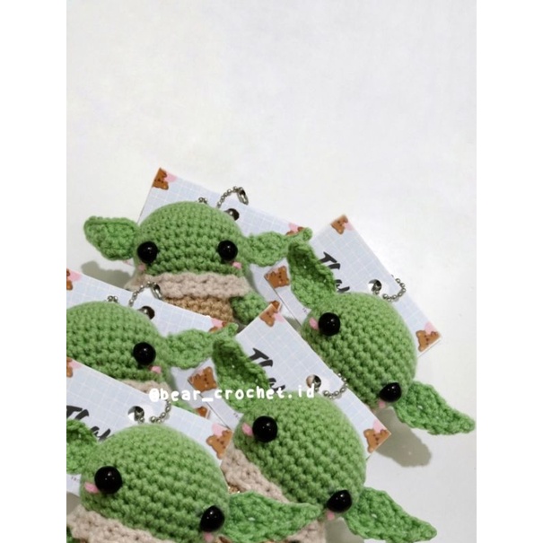 Baby Yoda Crochet Amigurumi Keychain