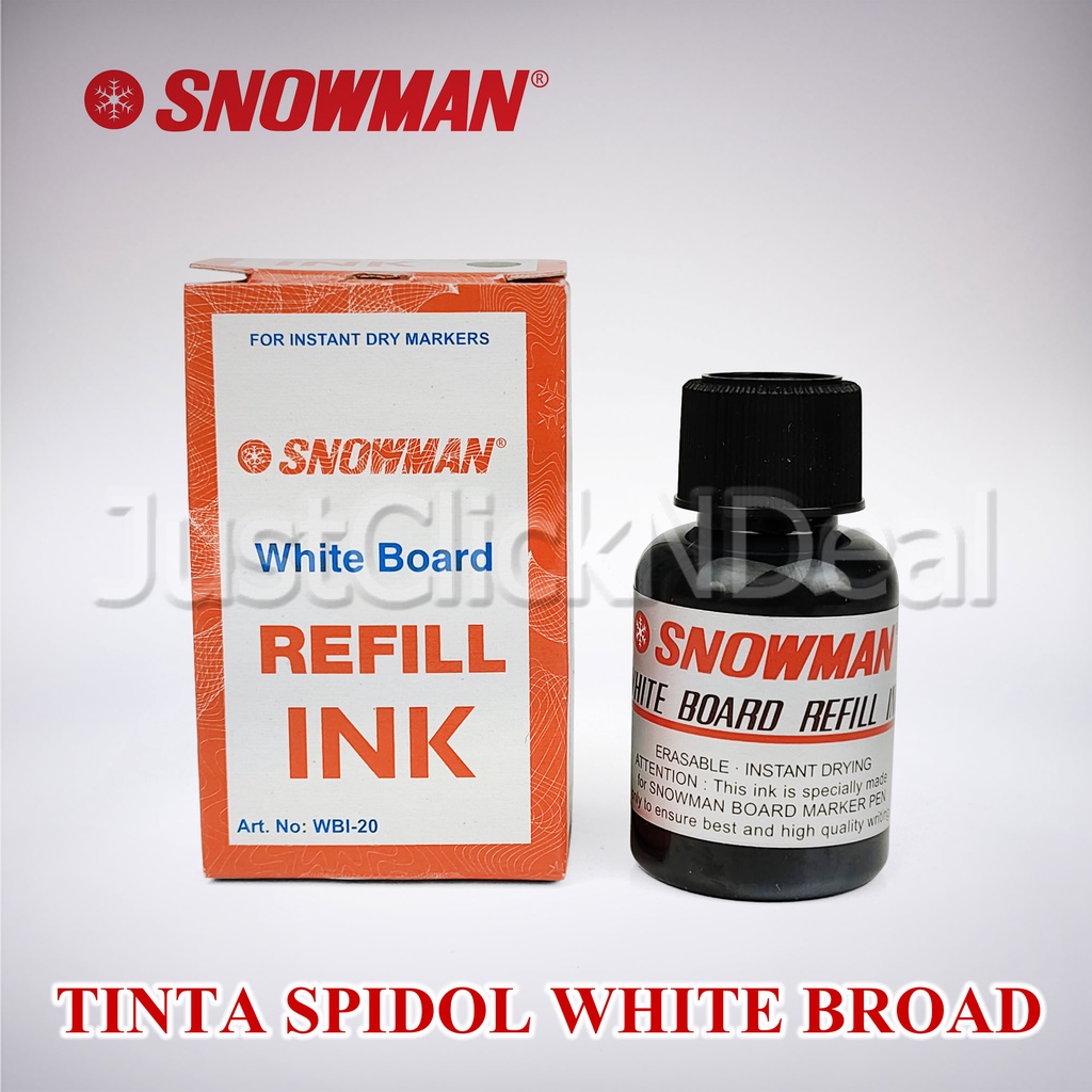 

Snowman White Board Marker Ink Tinta Spidol Papan Tulis Hitam