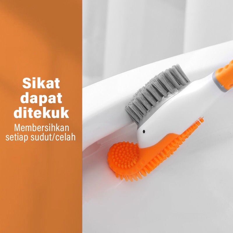 Sikat WC Kloset Bentuk Bebek / Pembersih Kamar Mandi Sikat Tempel WC 4in1 / Sikat Toilet Brush / Sikat Pembersih Kamar Mandi WC / Wall Mounted Brush