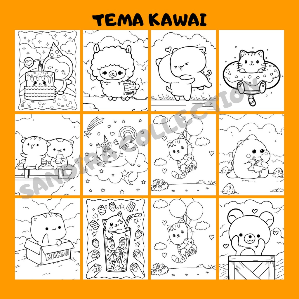 

SANDIRA - LEMBAR / GAMBAR MEWARNAI ANAK SERIES KAWAI