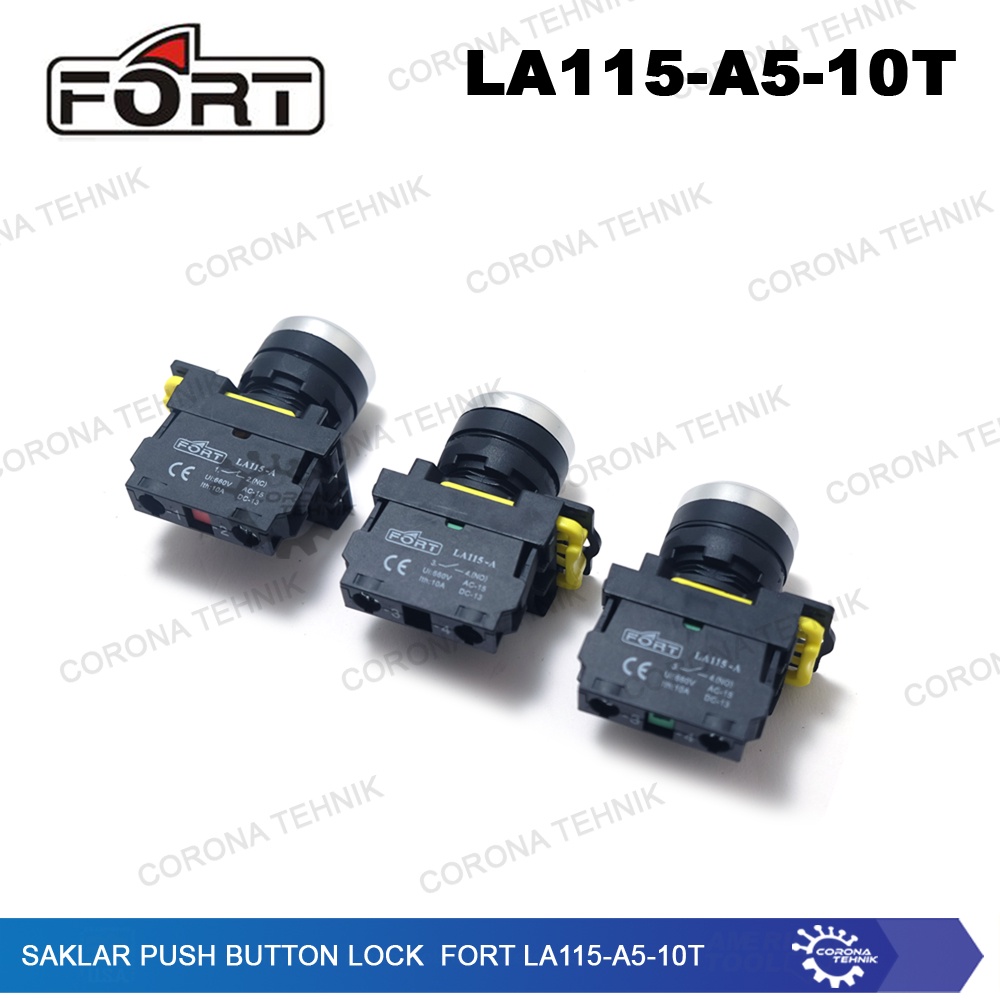 Saklar Push Button Lock FORT LA115-A5-10T