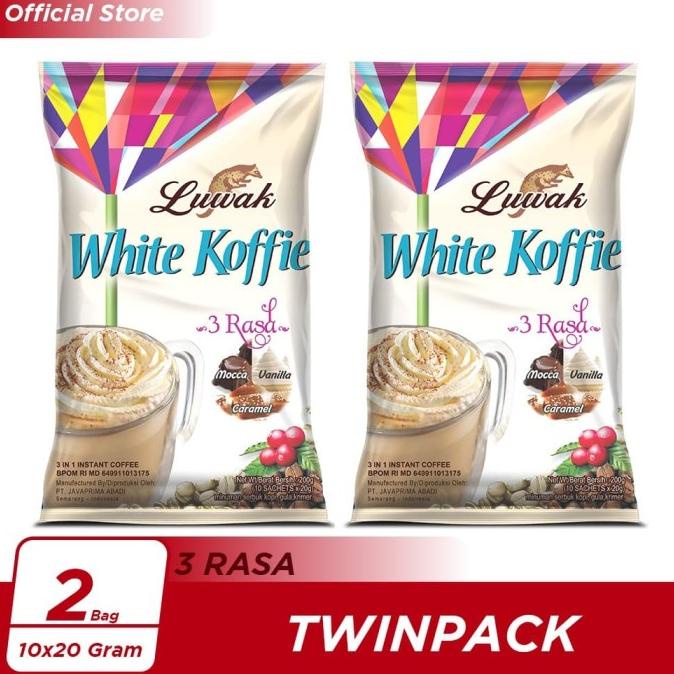 

Kopi Luwak White Koffie 3 Rasa Bag 10x20gr Twin Pack