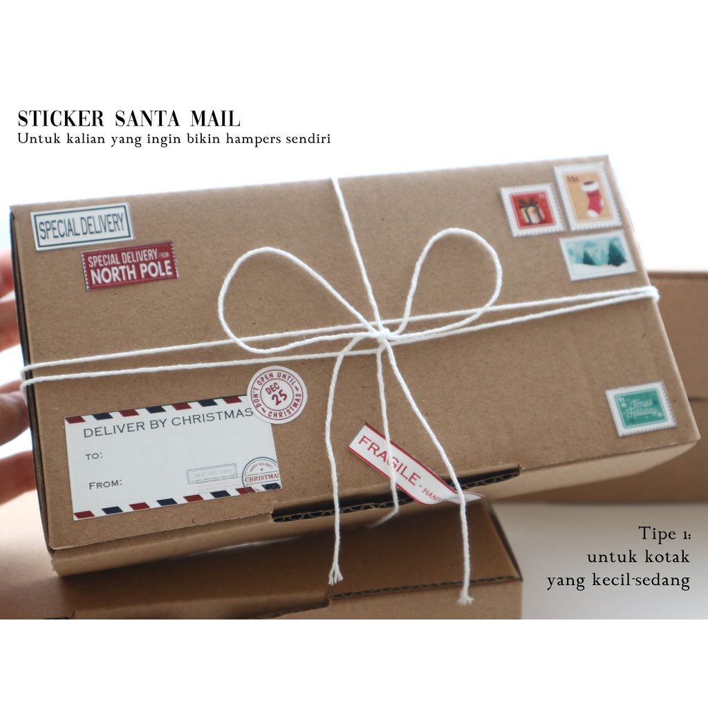 

STICKER/ natal / vintage / DIY / hampers / sticker lucu / label natal/ non cutting