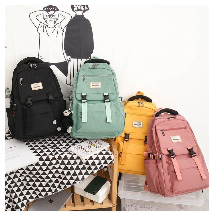 Tas Ransel Sekolah Korean Style Simple Import WATERPROOF A180