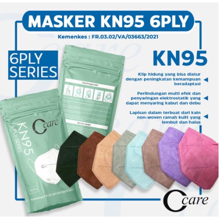 MASKER KN95 C-CARE SERIES 6 PLY ISI 10 PCS
