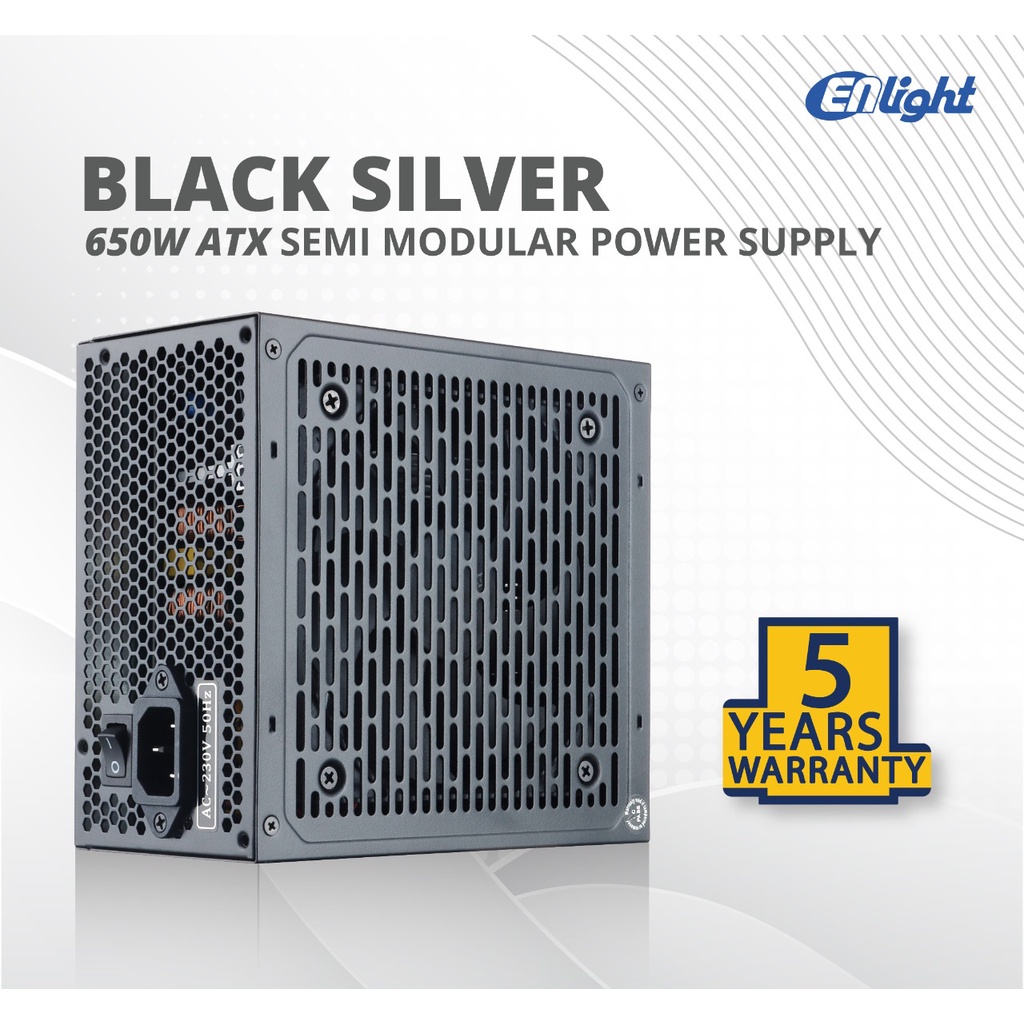 PSU ENLIGHT 650W BLACK SILVER 80+ BRONZE MODULAR | En-650 Master L1
