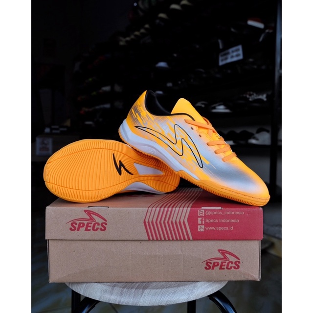Sepatu Futsal Specs Hyperchaos IN - Yellow Silver Original BNIB