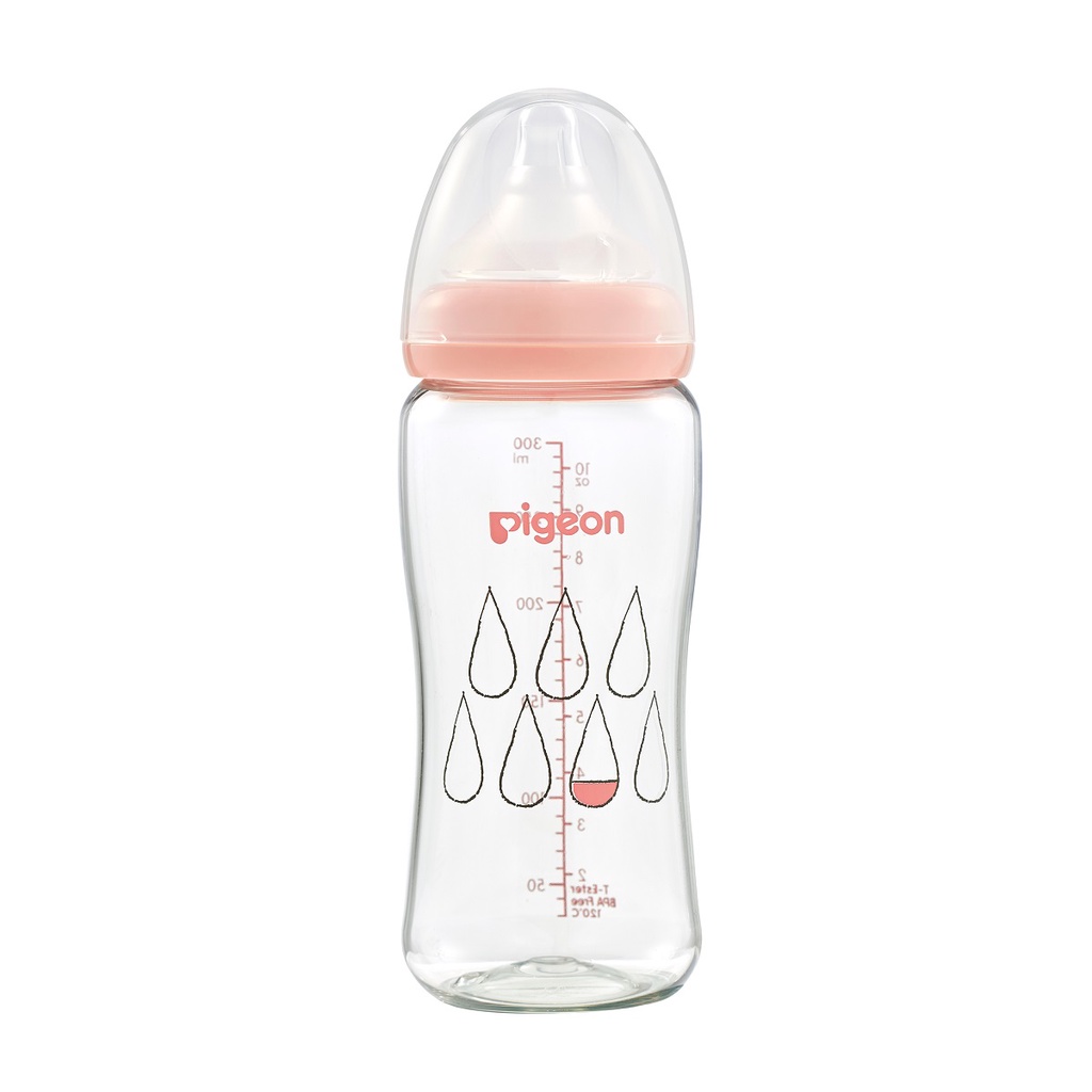 Coral Dewdrop - Pigeon 300ml T-Ester SofTouch Baby Bottle Botol Susu Jernih