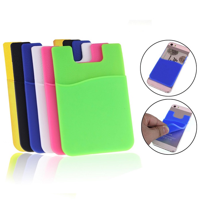 Holder Slot Kartu Tuk Case Multifungsi Dan Mobil Universal Fleksibel anti slip sticky card holder