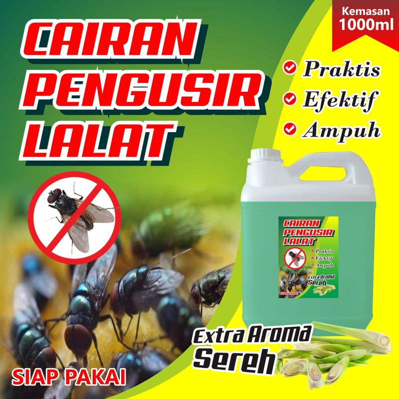 Cairan Pengusir Lalat Ampuh EXTRA AROMA SEREH kemasan jurigen 1 liter