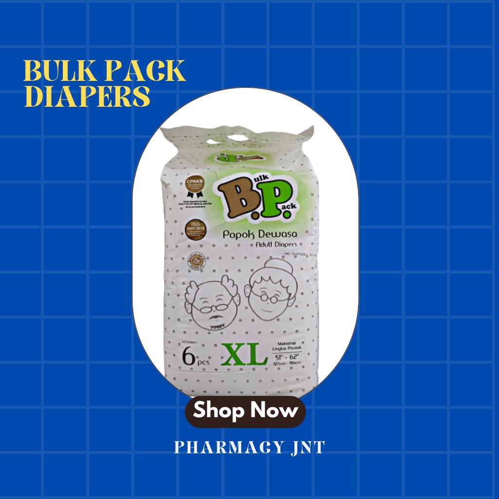 BP ADULT DIAPER POPOK DEWASA MODEL PEREKAT UKURAN XL - ISI 6 PCS