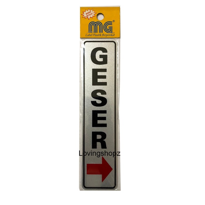 Ready Stok Sticker Pintu tulisan GESER 3897