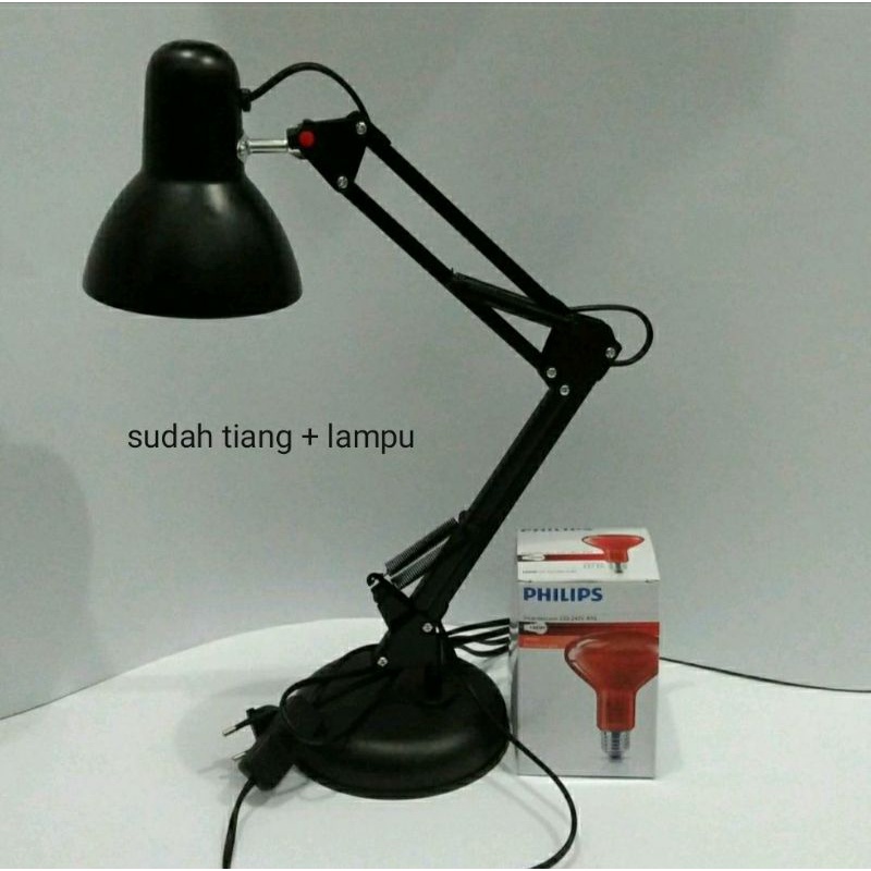 Lampu Infared terapi PHILIPS dan Tiang penyangga Bracket tiang duduk 1 SET Lampu Infra Merah 100W