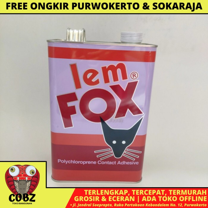 

2.5 KG / FOX LEM KUNING KAYU KARET KULIT PER KALENG