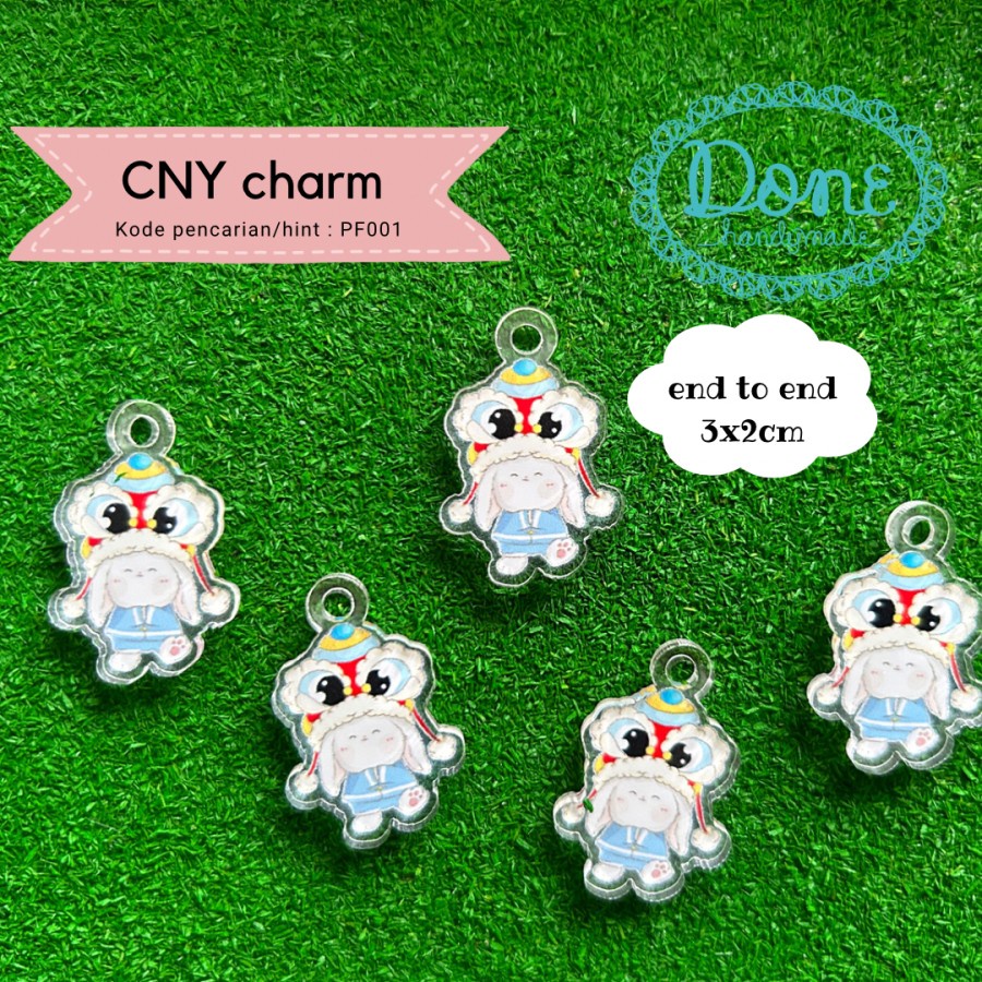 Done handymade charm chinese new year bandul charm imlek pf001