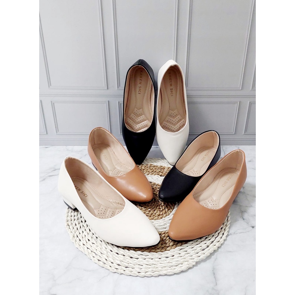 SALE Kaken Sici Pantofel elizabeth 3  CM Sepatu Kerja Wanita KS04