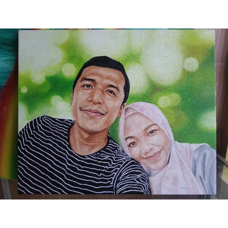 Lukisan Wajah Kanvas 50 x 60 cm