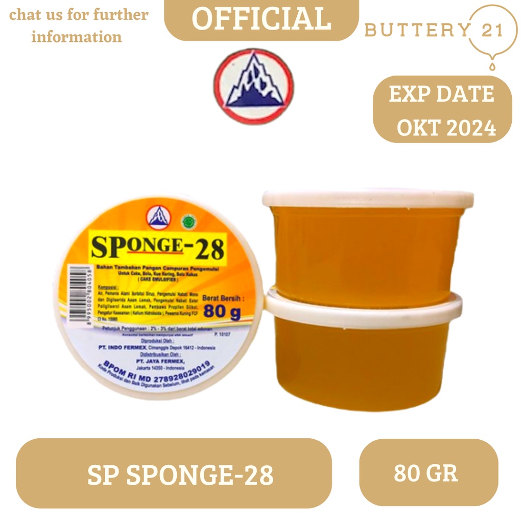

SP SPONGE 28 80 GR PELEMBUT KUE CAKE BOLU