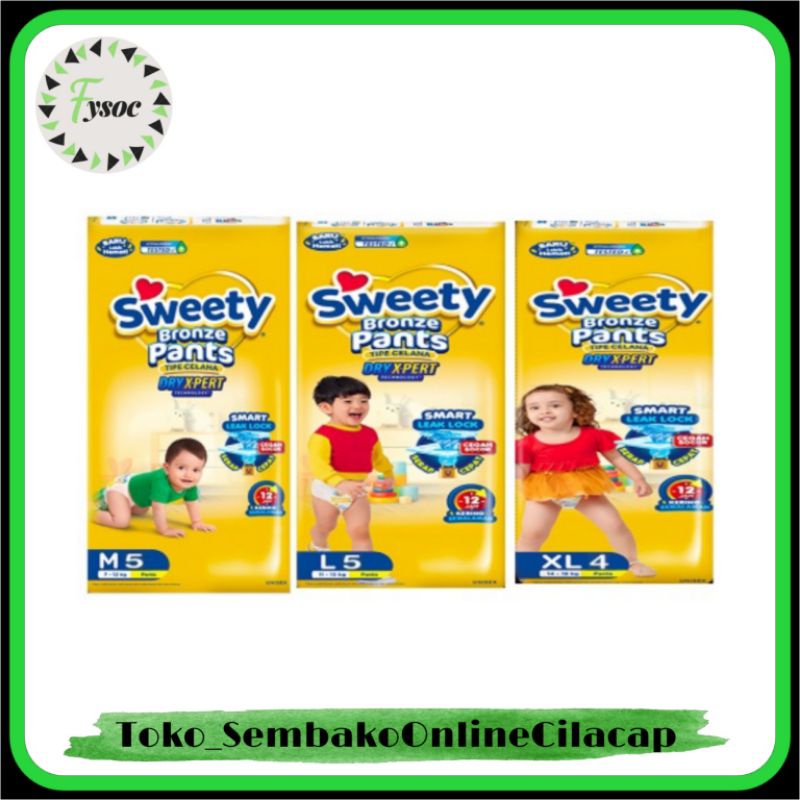 PAMPERS SWEETY M5 | SWEETY L5 | BRONZE PANTS TIPE CELANA