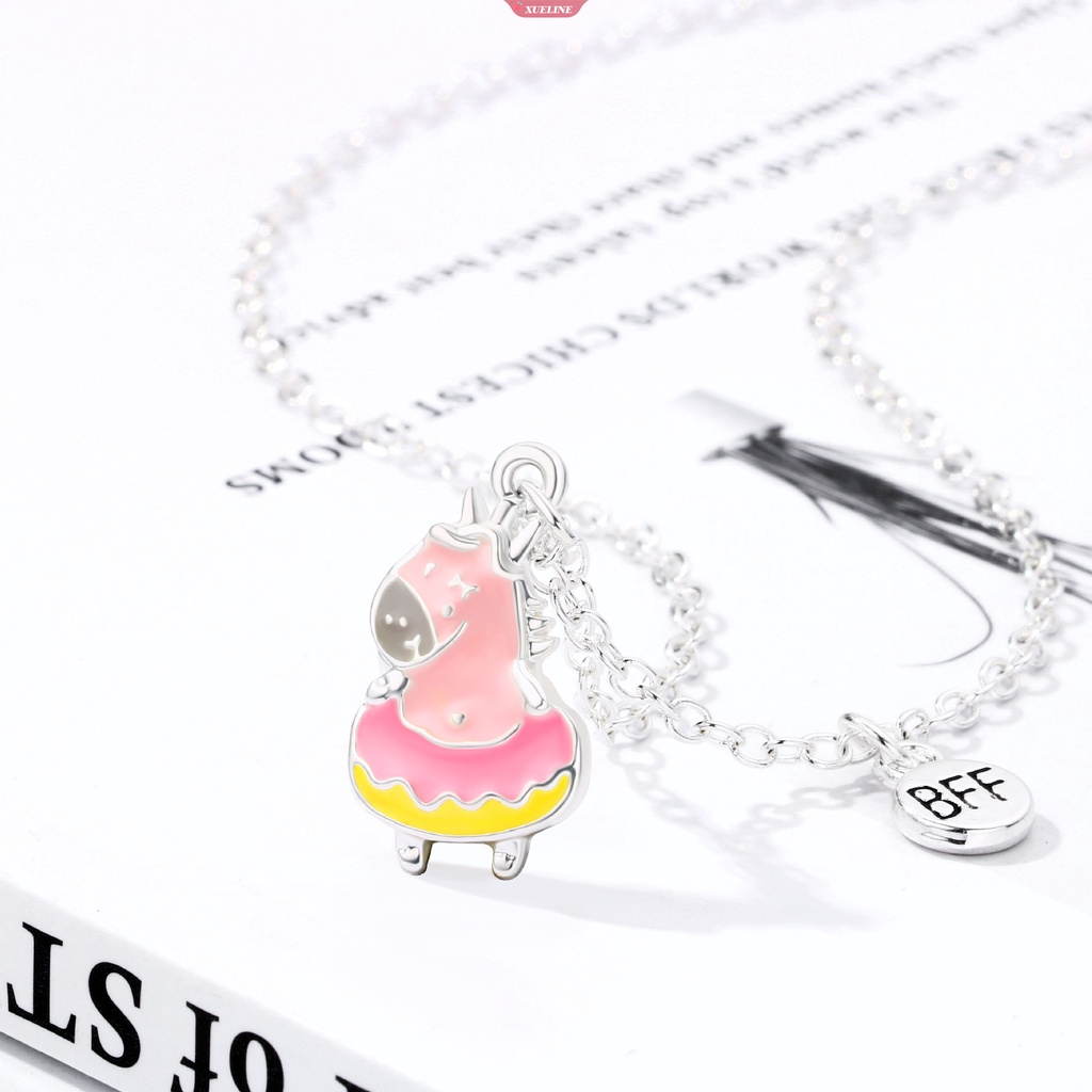 2pcs/set I Love You Kalung Perhiasan Liontin Hati Lock Key Pendant Necklace Untuk Hadiah Pasangan Kekasih Cewek Dan Cowok [ZXL]