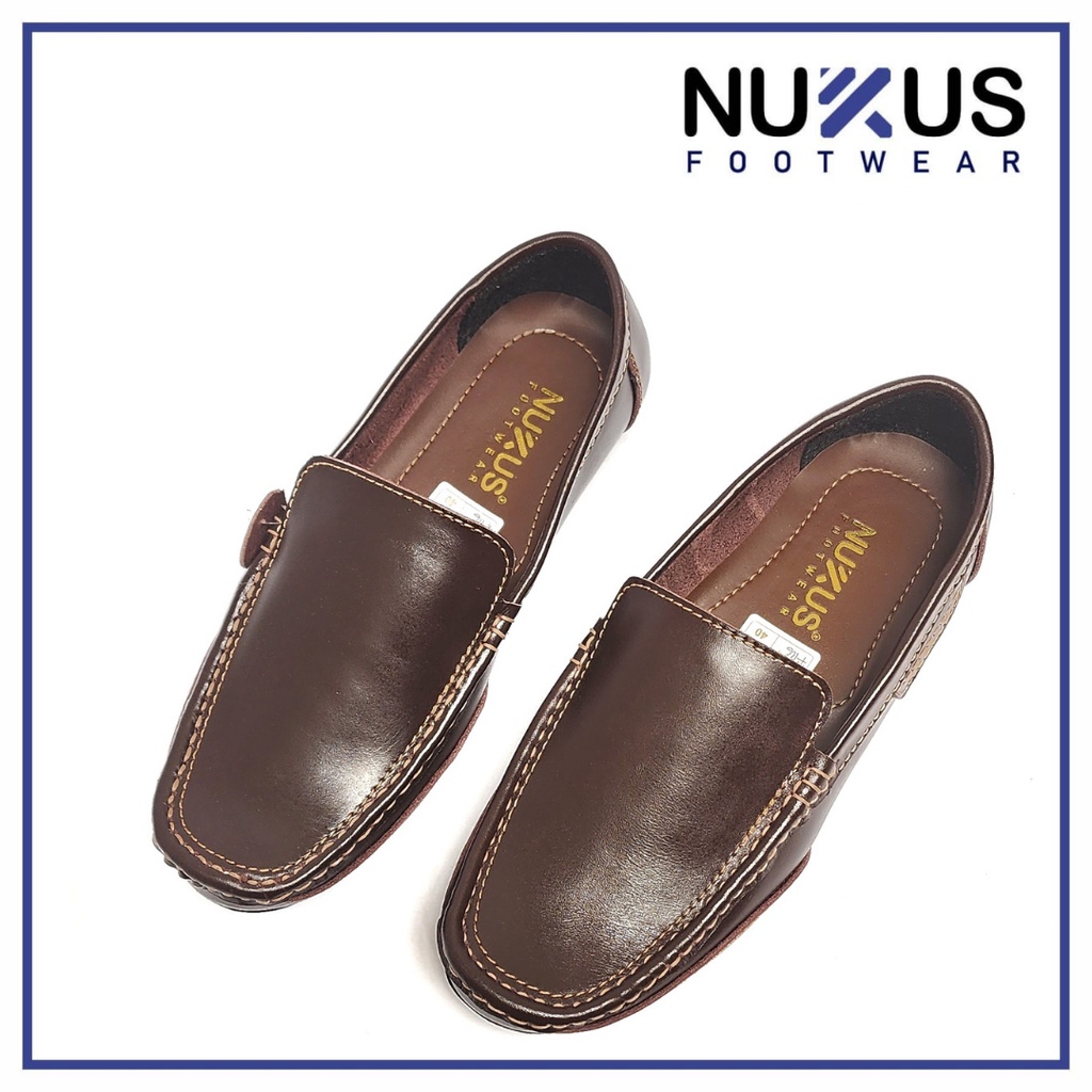 Nukus Sepatu Mocasin Pria Slip On Loafer Kulit Sapi - NMC GB