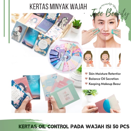 Kertas Penyerap minyak Oil Control pada wajah isi 50pcs