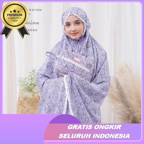 [Bisacod] Mukena Dewasa Gracella Series Renda Full Bordir Bunga Teratai Terbaru Murah Jumbo Mungkena