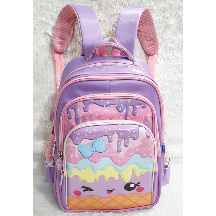 SALE 10.10 TAS RANSEL ANAK PEREMPUAN SEKOLAH SD GAMBAR KUDA PONY SUN 4Resleting dan 3 Resleting IMPORT ( Pilihan Varian sun odet dino Dinosourus Ice Cream )