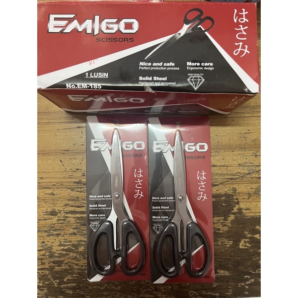 

[ 12 PCS / 1 LUSIN] Gunting Emigo Besar EM-185 , Gunting Besar