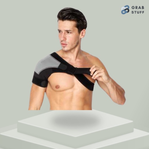 Shoulder Support Brace Guard Wrap Belt Fitness / Alat Penopang Pelindung Penahan Bahu Tangan Kanan Cedera Patah Tulang Bungkuk Alat Terapi / Deker Pelindung Bahu Olahraga Voli Badminton Tenis / Strap Alat Penyangga Sendi Bahu Cedera Olahraga Fitness Gym