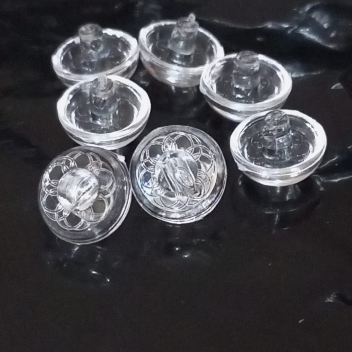 Kancing Kancing Baju Jamur Bening Ukuran 13Mm (Per-Bungkus)