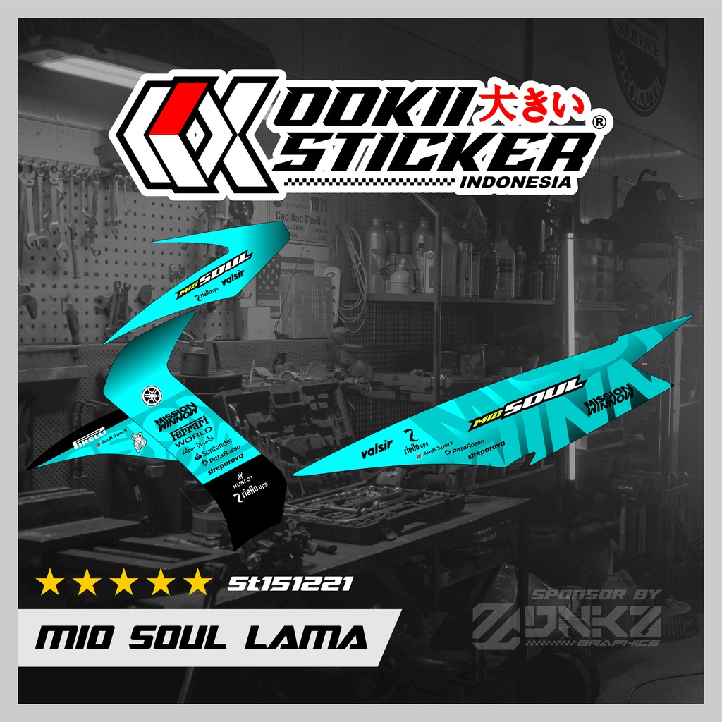 Stiker Mio Soul Lama Decal Striping Mio Soul Lama Premium Racing Motif OOKII ST151221