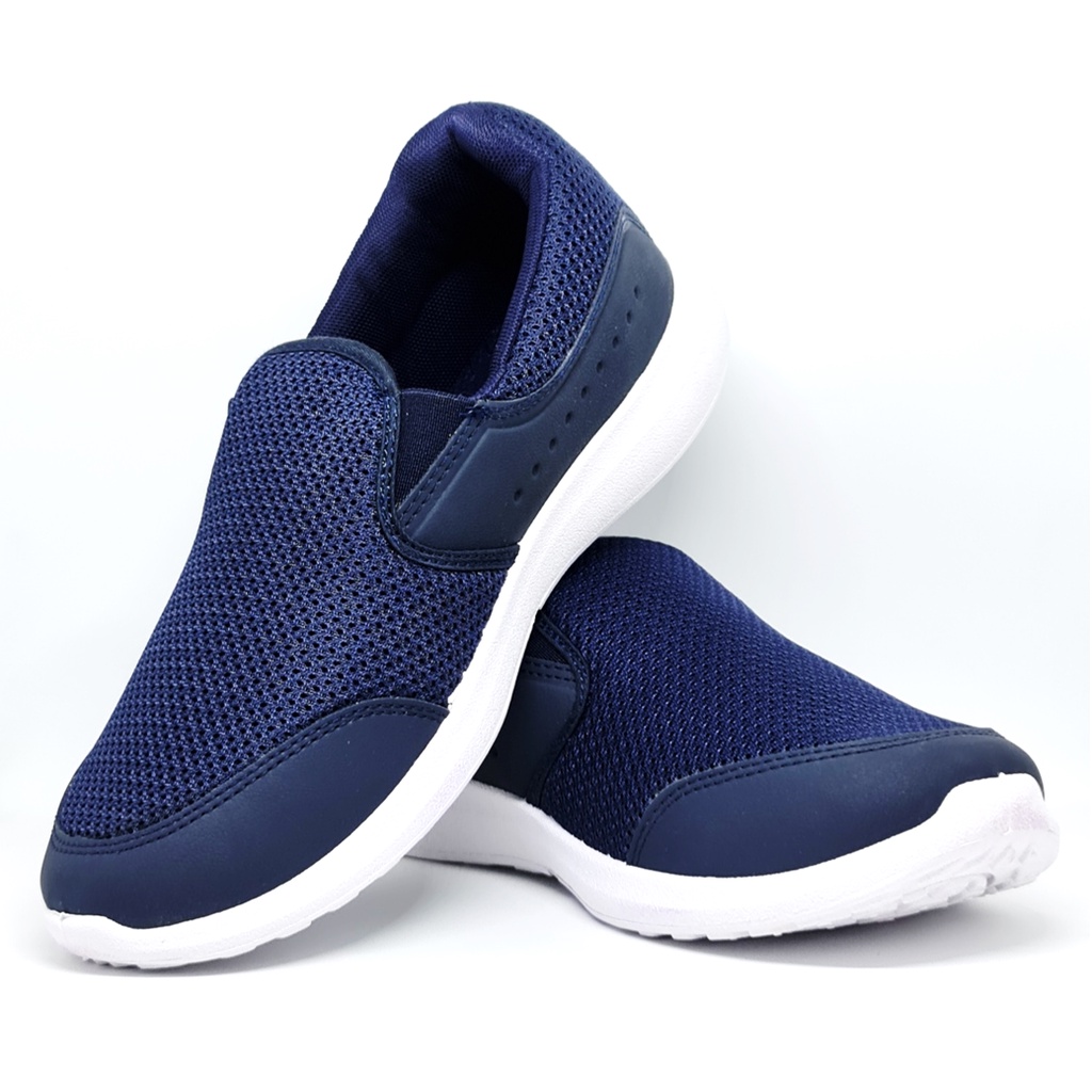 FIURI - Ando - ARKA 39-43 NAVY - Sepatu Sneakers Pria - Sepatu Olahraga Pria - Sepatu Knit Rajut Pria - Sepatu Jogging Pria - Sepatu Sport - Sepatu Slip On Pria - Sepatu Cowok