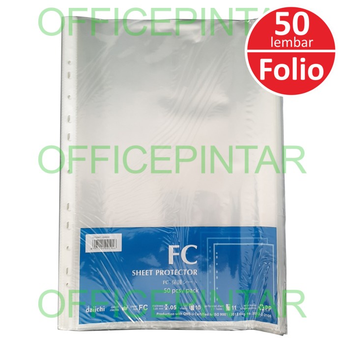 

SALE Sheet Protector / PP Pocket FC / folio Daiichi Code 1095