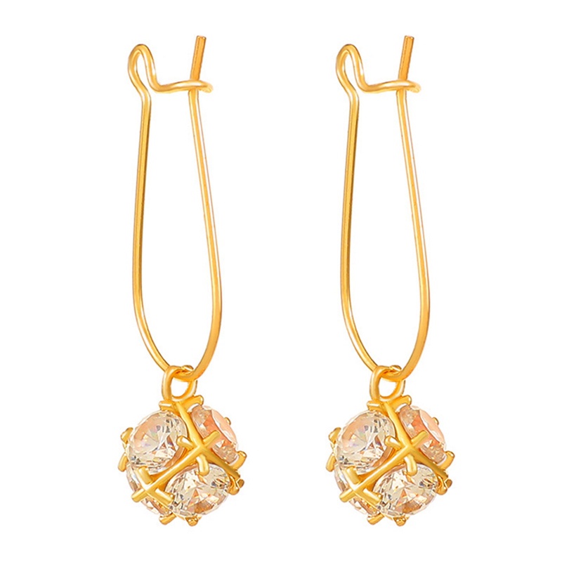 Vintage Pesona Anting Fashion Untuk Wanita Panjang Rumbai Zirkon Simpul Menjuntai Drop Earrings