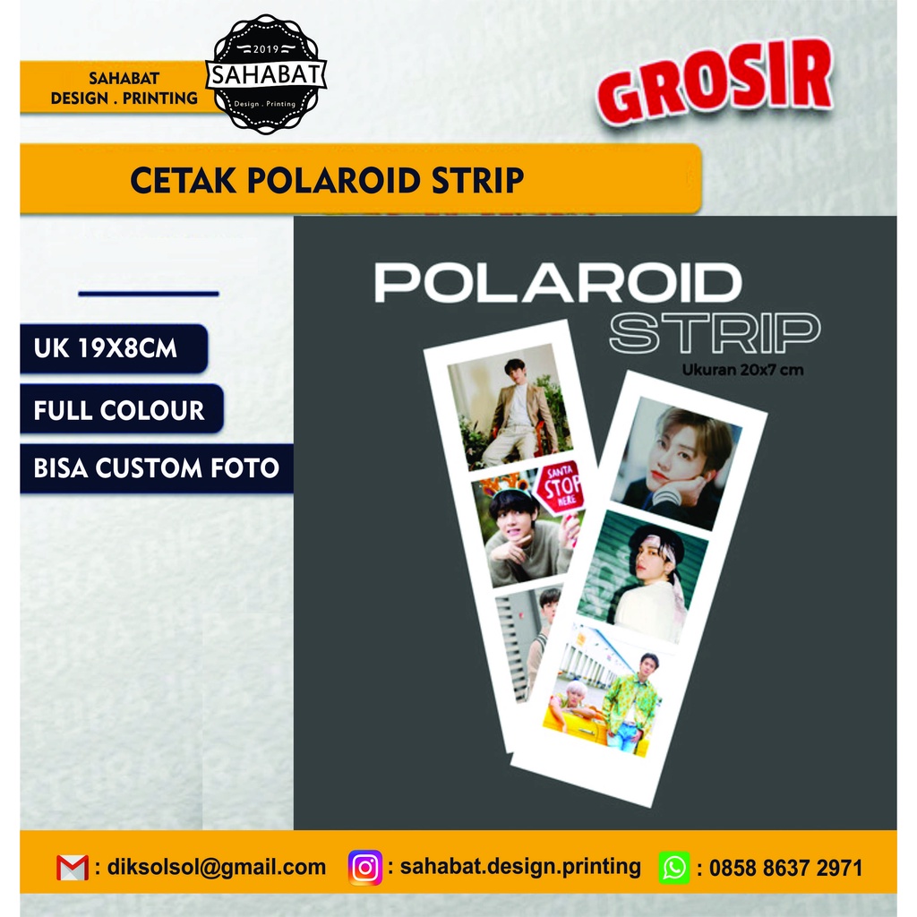 (isi 6pcs) Polaroid Strip / Foto Strip / Model Strip / Polaroid BTS/KPOP/EXO